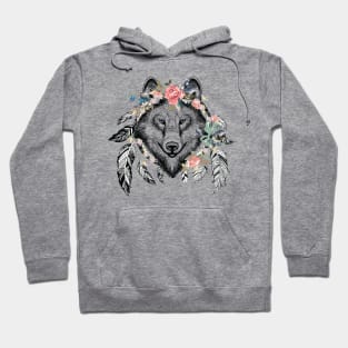 Wolf Boho T-shirt Hoodie